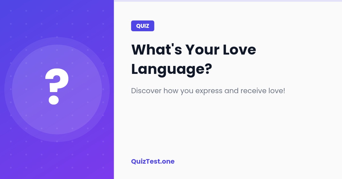 What's Your Love Language?